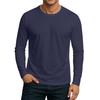 Men's Round Neck Plunger Long Sleeve T-Shirt Top