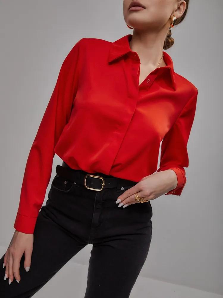Spring And Summer Long Sleeved Shirt V-neck Versatile Printed Women's Top