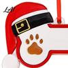 Unique Christmas Gift for Pet Owners Resin Ornament Cute Cat Paw/Bone Shaped Xmas Tree Hanging Decoration Red Riding Hood Holiday Decor with