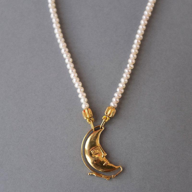 

Personalized Pearl Necklace Starry Sky Series Fashion Moon Star Sun Pendant Gold-Plated Color Retention