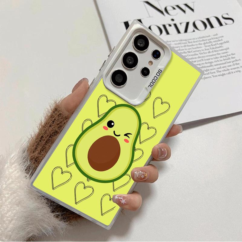 

Cartoon Cute Avocado Shockproof Phone Case for Samsung Galaxy S26 Edge S25 Ultra S24 FE S23 Plus S21 Cover Anti Fall Fundas Samsung S25 FE