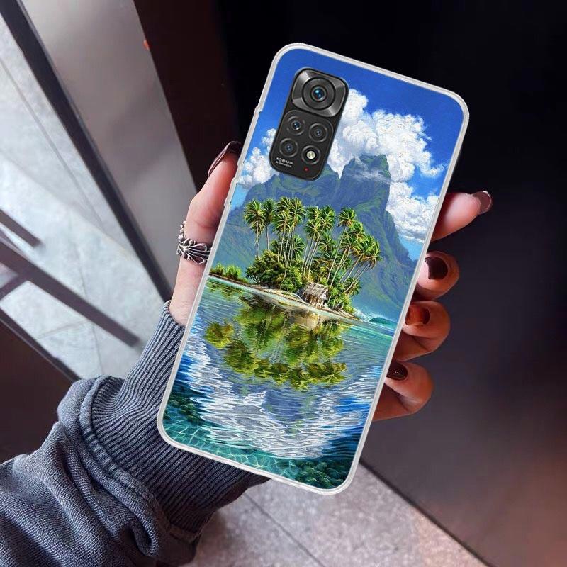 Summer Beach Sunset Sea Palm Tree Phone Case for Xiaomi Redmi Note 15 14 14S 13 12 12S 11 Pro Plus 11E 11T 11S 10S 5G Soft Cover