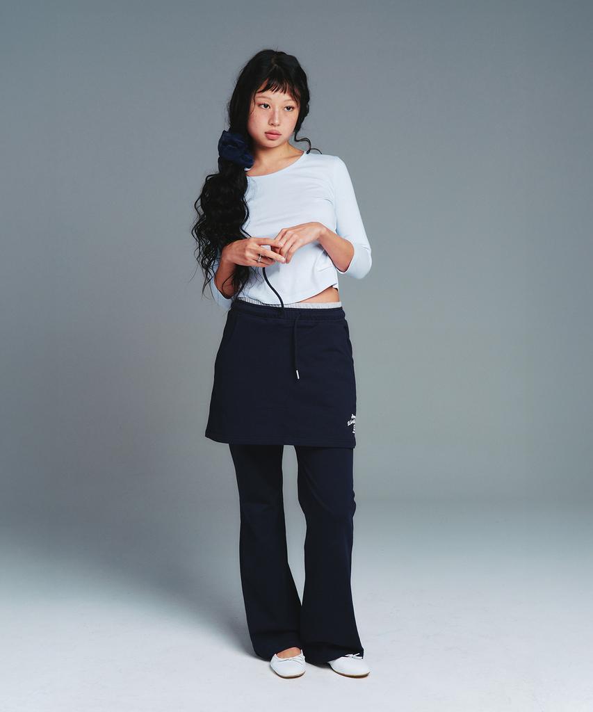 AMES-WORLDWIDE Classic 3/4 Sleeve Round Tee Blue