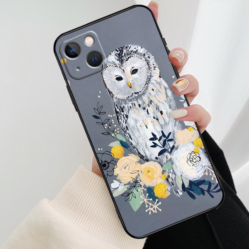 Cute Owl Cartoon Phone Case For iPhone 17 Pro Max 16 15 14 11 12 13 Pro Max mini 15 16 Plus 16e 17 Air Cover