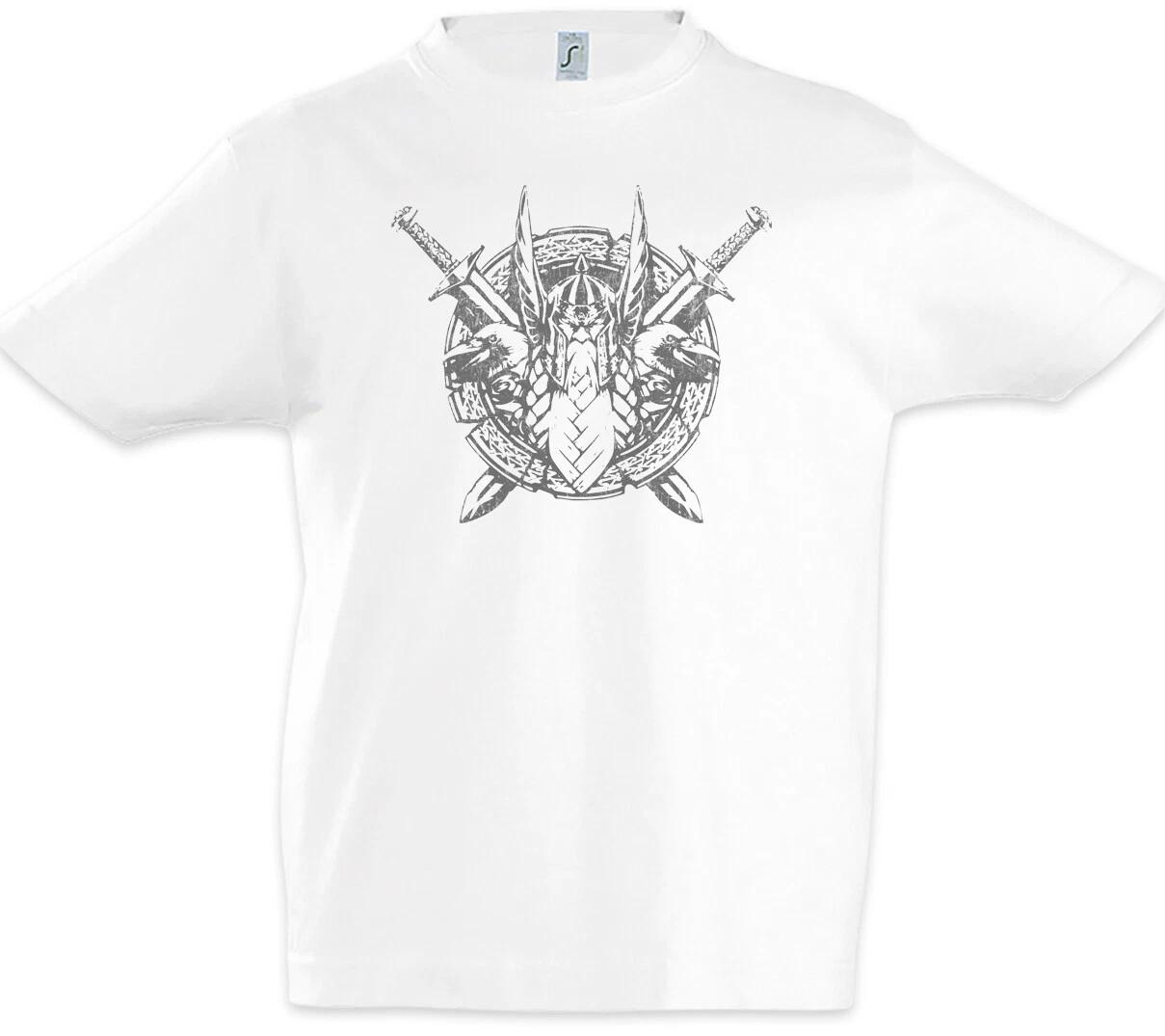 Odhins Ravens I Boys kids boys T-Shirt Raven Hugin and Munin & Valhalla Odin Viking and 100