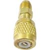 R32 R454B Refrigerant Brass Adapter with Hex Wrench Slot, 1/4" Female to 1/4" Male Reverse Thread Fitting for R32/R454B Mini Split Systems, Vacuum