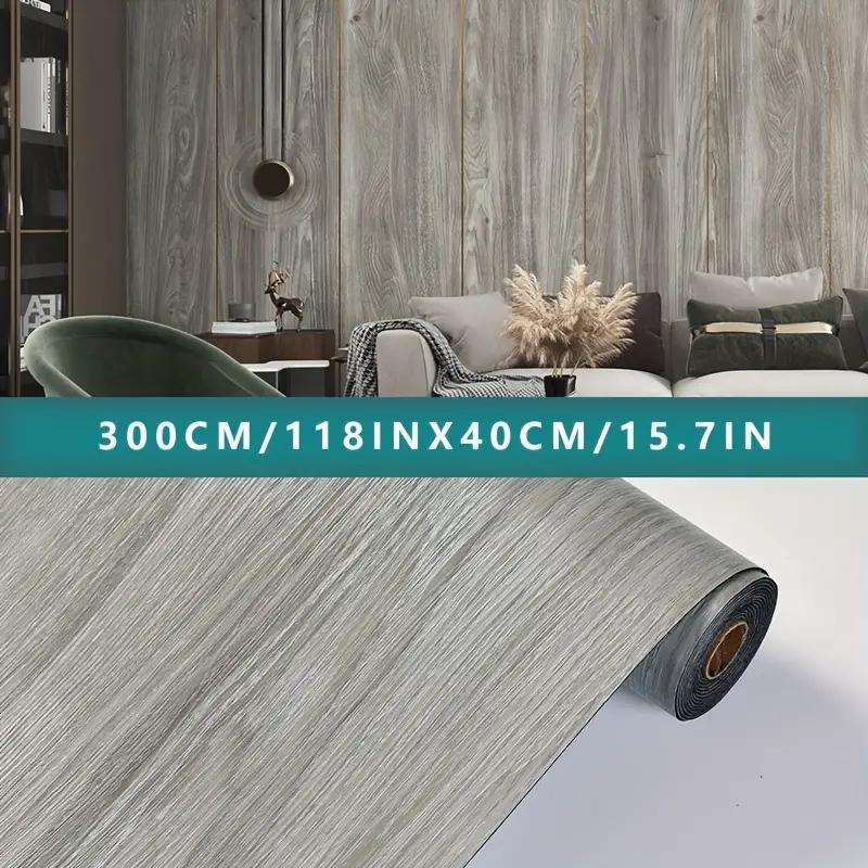 Roll of PVC Self-adhesive Wall Floor Covering Material, Marble and Wood Grain Vinyl Sheet with Aluminum Foil Backing, Dual Purpo