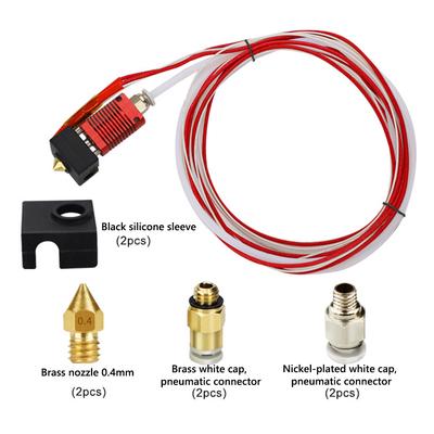 9 szt. Części do drukarki 3D Creality Ender DIY Dysza 0,4 mm MK8 Zestaw Hot End Ekstrudera do drukarki 3D Creality Ender 3 Pro