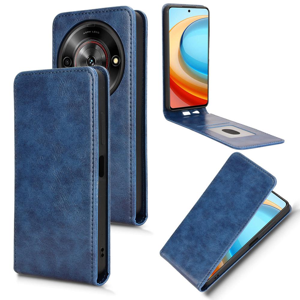 Leather Flip Cases For ZTE Blade A75 5G / Nubia Focus / Nubia Calf Up And Down Flip Cover PU Leather Durable Protective Cover