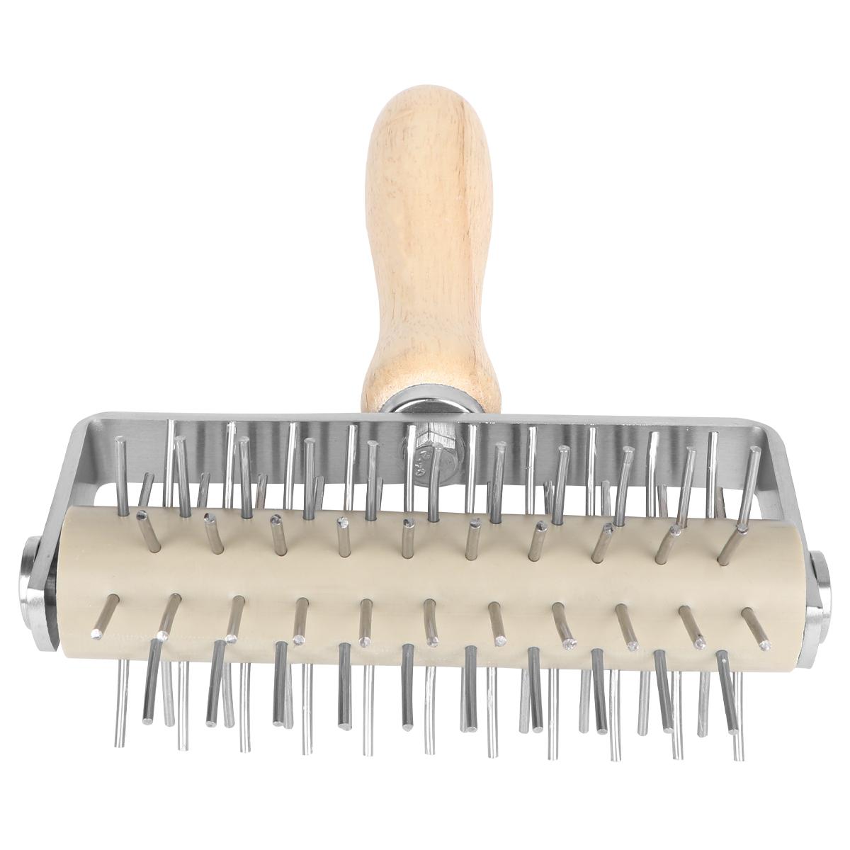 

Stainless Steel Pizza Roller Docker Kitchen Baking Tool Pastry Piercer Cooking Gadgets Home Garden Kitchen Dining Bar Food 20.5x13.3CM коричневий