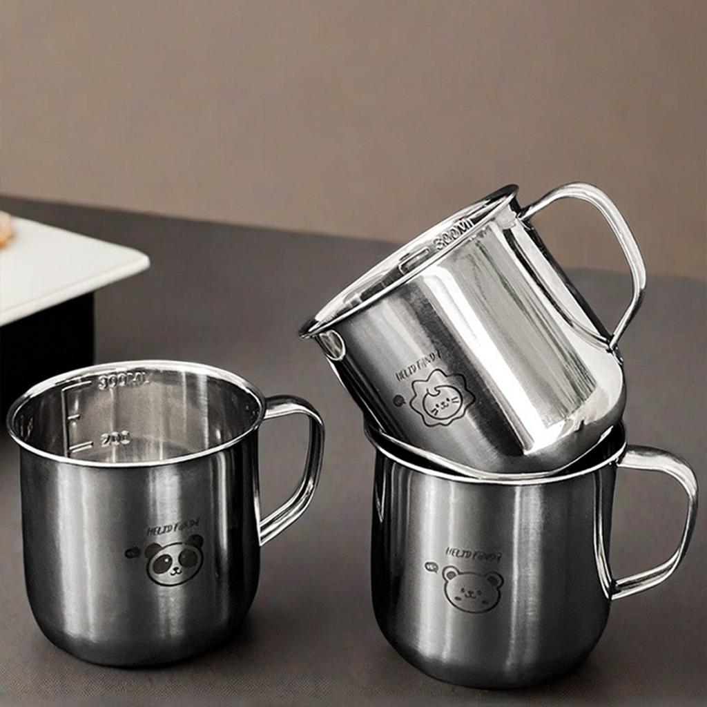 300ml 304 Stainless Steel Drinking Cup For Kids Students 300ML Tumbler Durable Anti Drop Mug Portable Milk Coffee Cup Drinkware