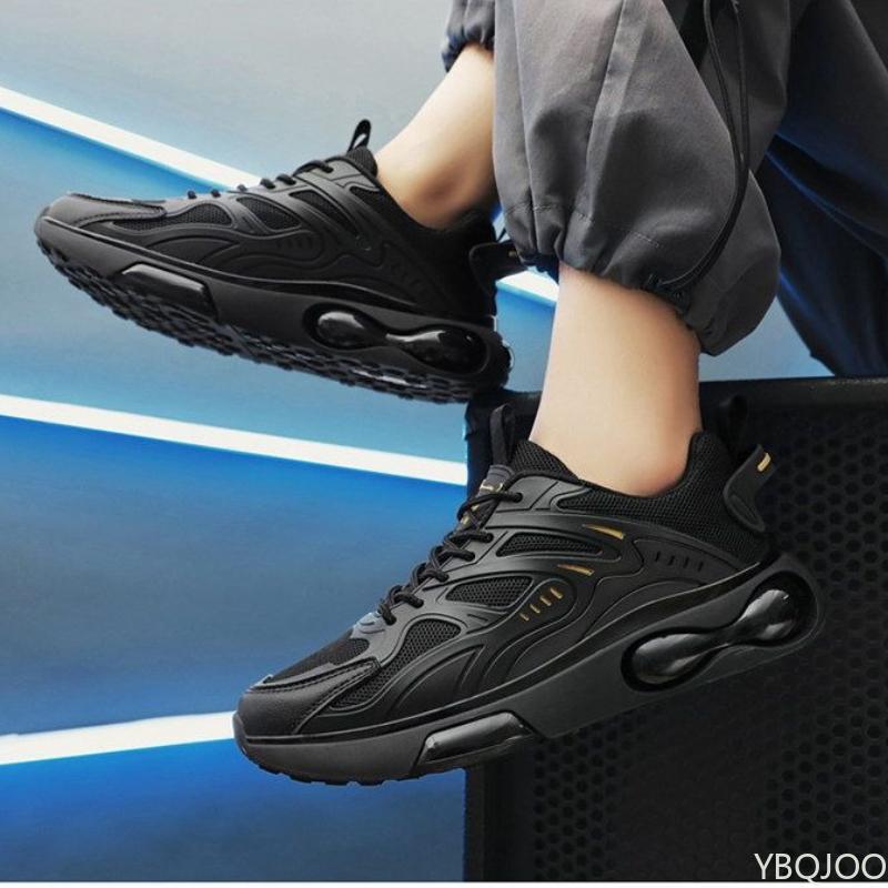 Spring  Autumn New Running Shoes Thick Soled Fashionable Simple Comfortable Durable Breathable Men'S Shoes