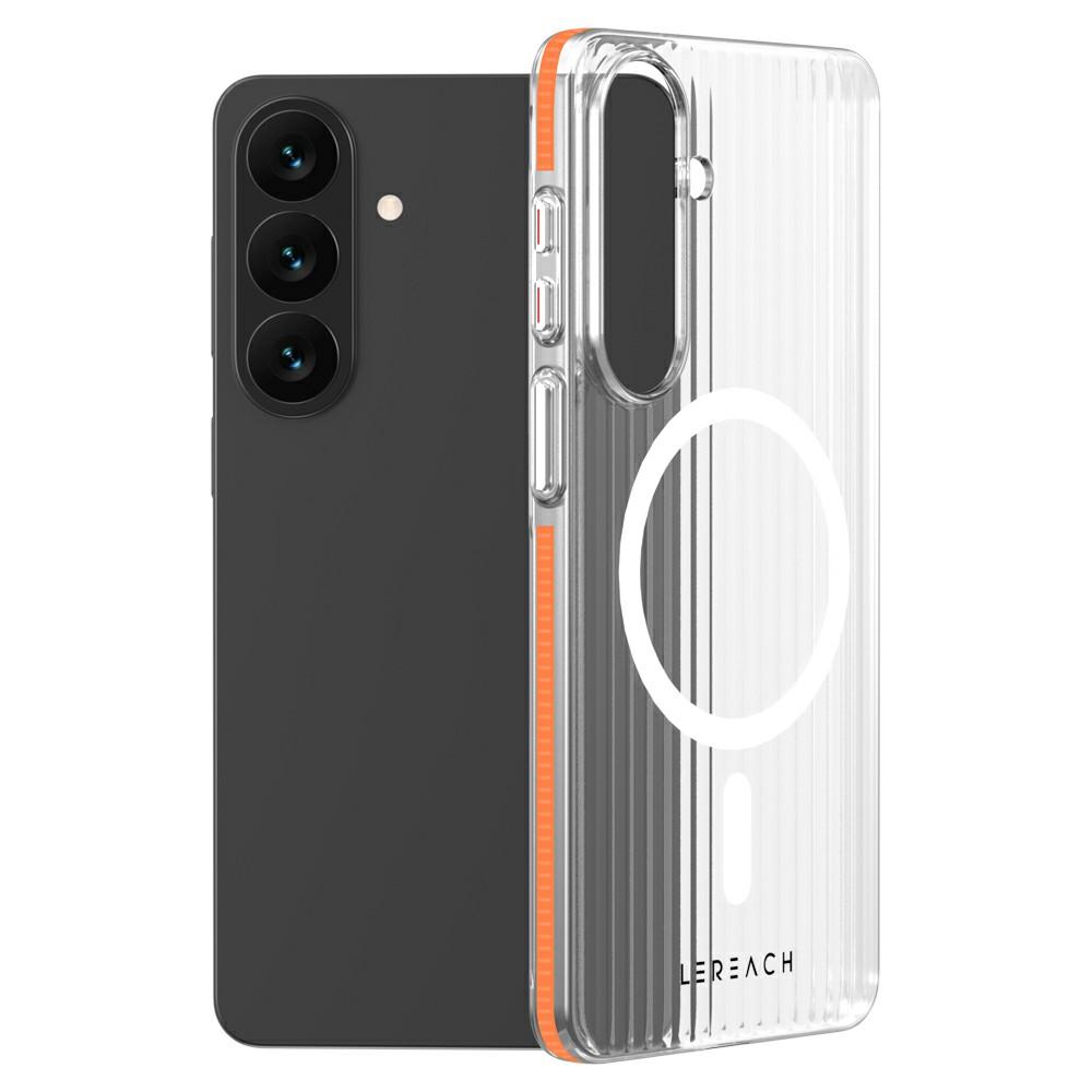 LEREACH TOC Serie für Samsung Galaxy S26+ Magnetische Hülle Fließendes Gitter PC Handyhülle