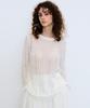 Nigaennikol Embroidery Net Pullover Knit Top_Ivory