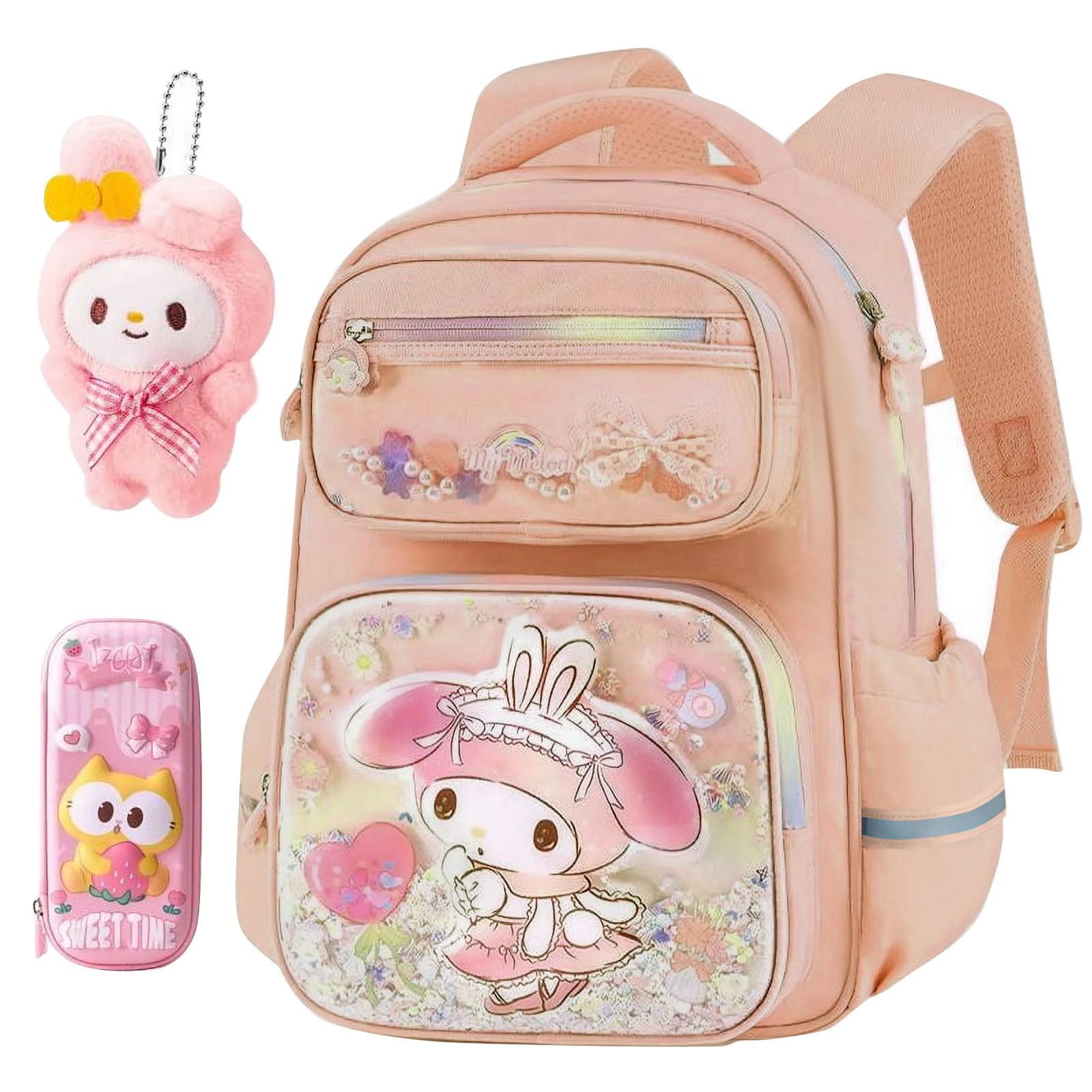 Student Backpack, Cartoon Backpack, Travel Backpack One Size розовый