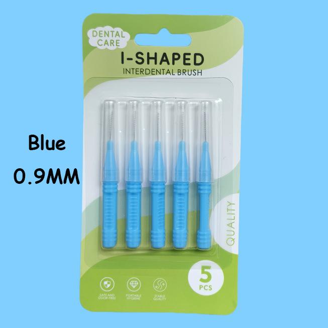 1/0.6-1.2Mm I Shape Interdental Brushes Orthodontic Cleaners Dental Tooth Brush Oral Care 5Pcs/Pack