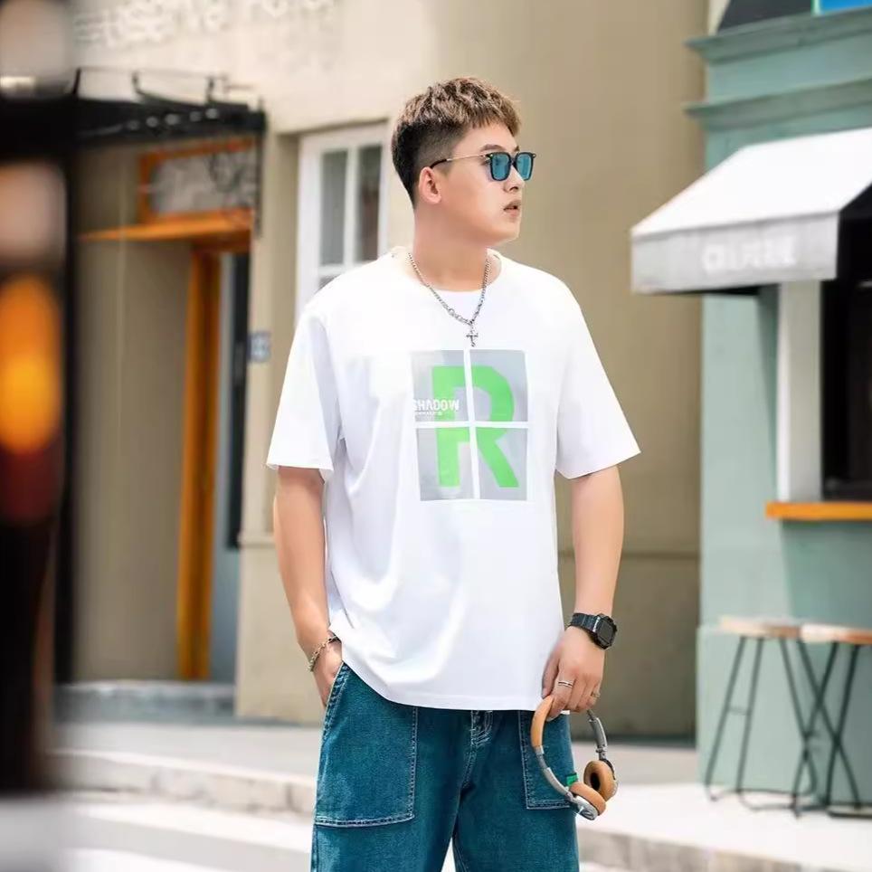 

Футболка большого размера с коротким рукавом мужская хлопковая летняя новая волна свободная мужская одежда с коротким рукавом мужская футболка прилив 8XL