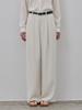 LE STUDIO Cooling Summer Double-Pleated Slacks Cream