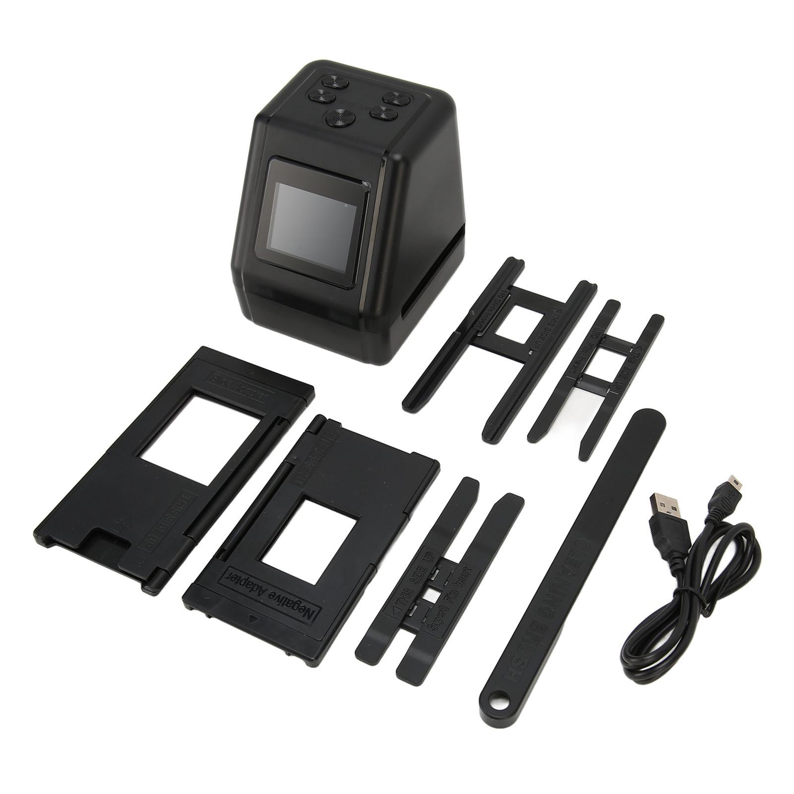 

Сканер слайдов пленки Преобразование слайдов 135, 126, 110 пленок в негативы Цветные черно-белые фотографии в формате JPG 22 МП с ЖК-экраном 2,0 дюйма