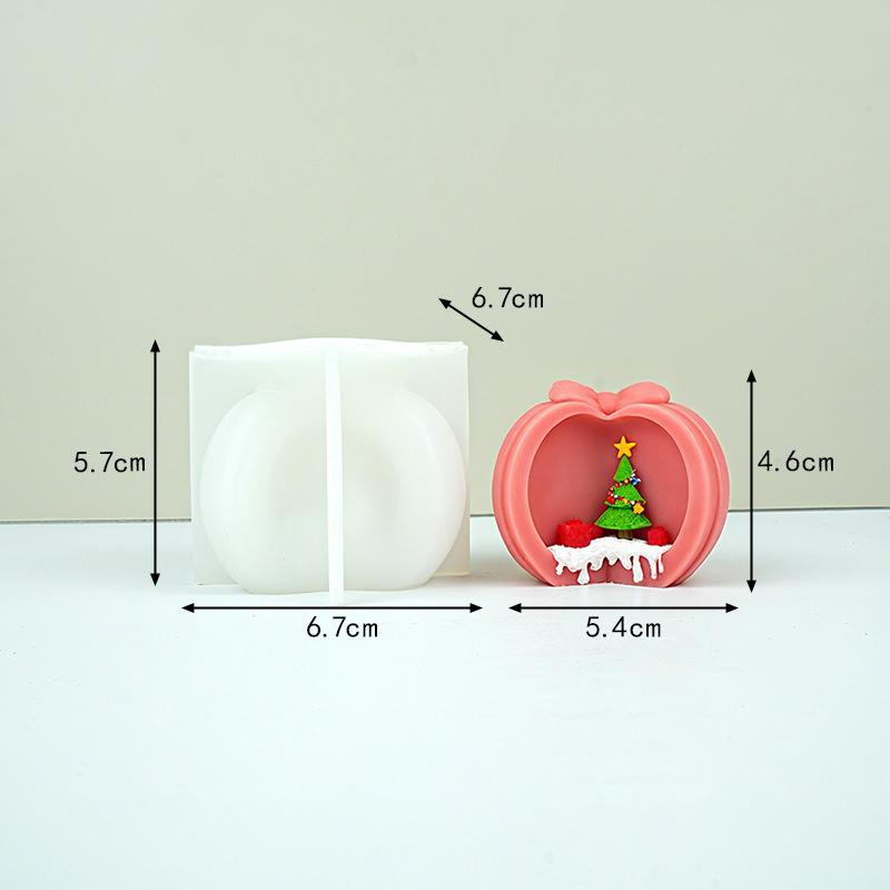 Christmas Aromatherapy Mold High Quality 3d  Christmas Tree Mold Silicone Wax Candle Mold High Temperature Resistant белый