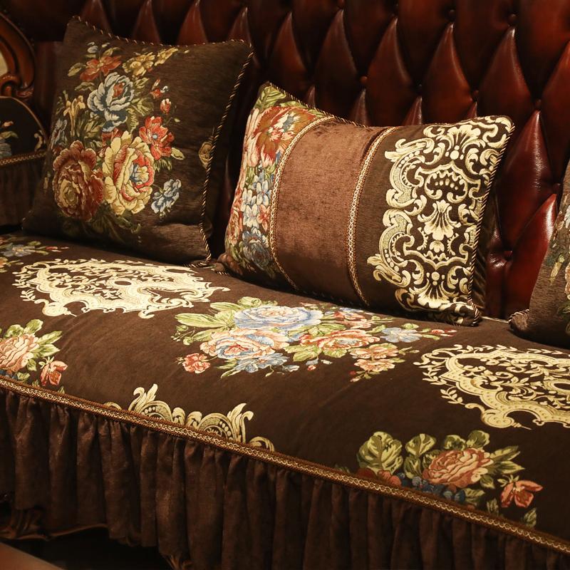 American Retro Sofa Cover Cushion Four Seasons General Luxury Non-slip Sofa Cover Home Decor Living Room Embroidery Slipcover