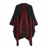Women's scarf shawl creative new fashion imitation cashmere jacquard split fork thickened large cape air conditioner warm shawl