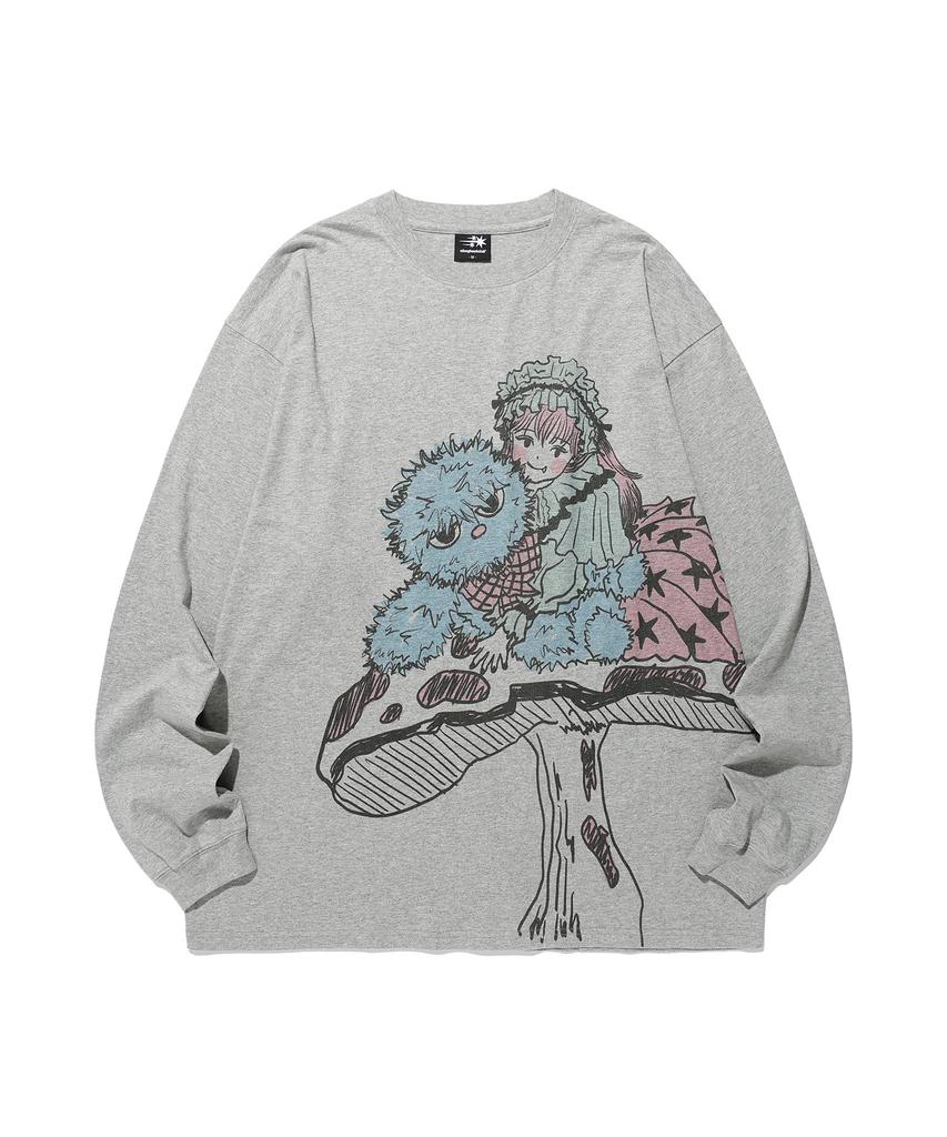NICEGHOSTCLUB Hug Blueboy Bigbig Ls Tee_Grey(Ng2Gfut553A)