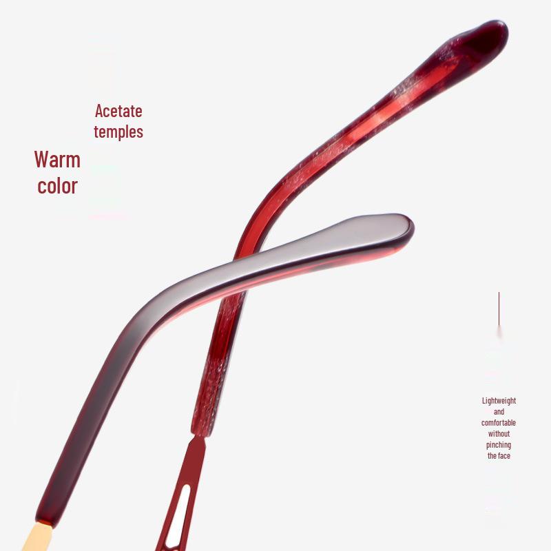 Exquisite Ultra-Light Metal Alloy Glasses Frame for Women with Small Faces