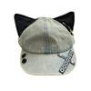 European and American New Cute Trendy Brand Ears Baseball Cap Women's Summer Soft Top Cap Adjustment Breathable Iron Buckle Hip Hop