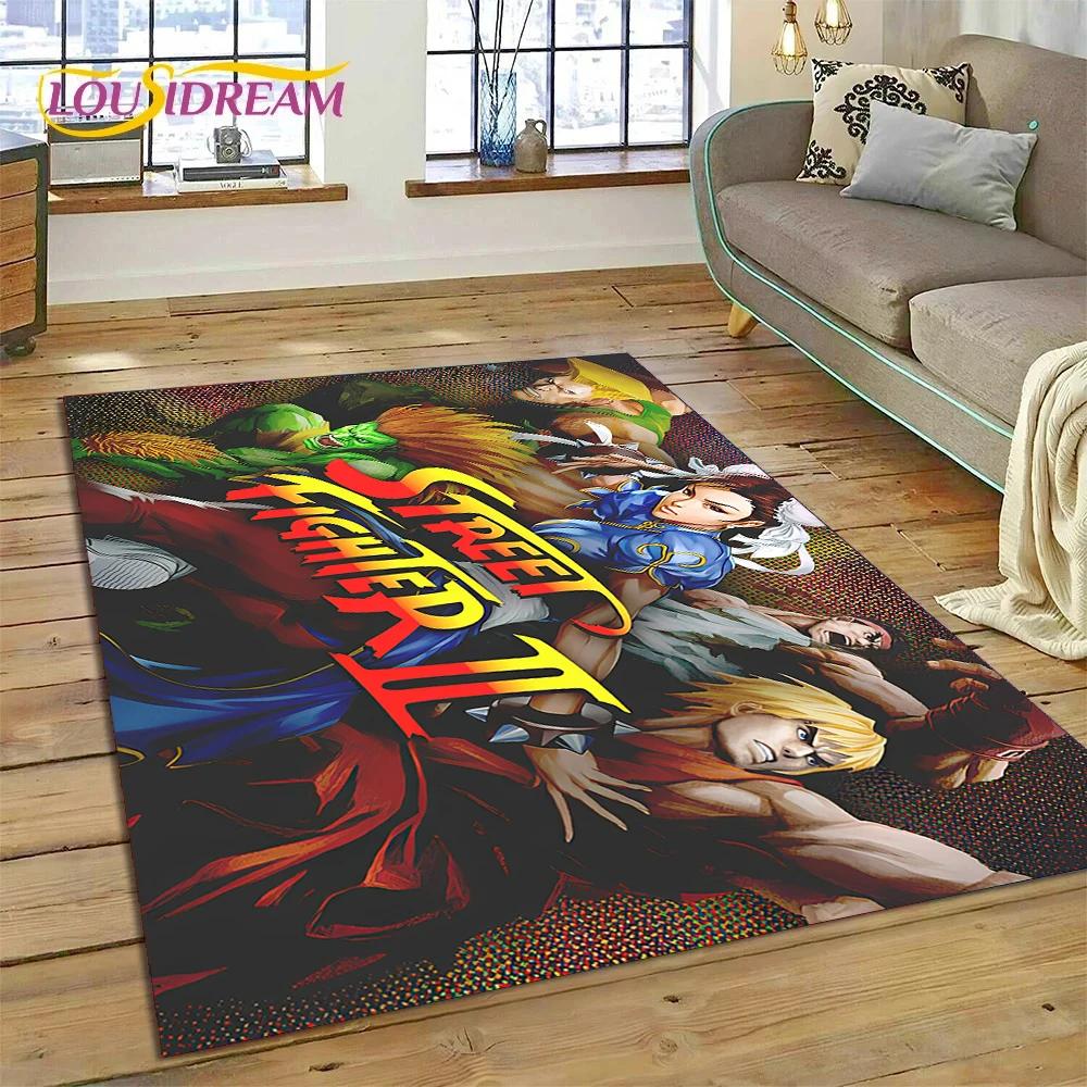 Lastest Retro Game Street Fighter SF Carpet for Living Room Bedroom Home Decor,Floor Mat Non-slip Decoration for Sofa Doormat