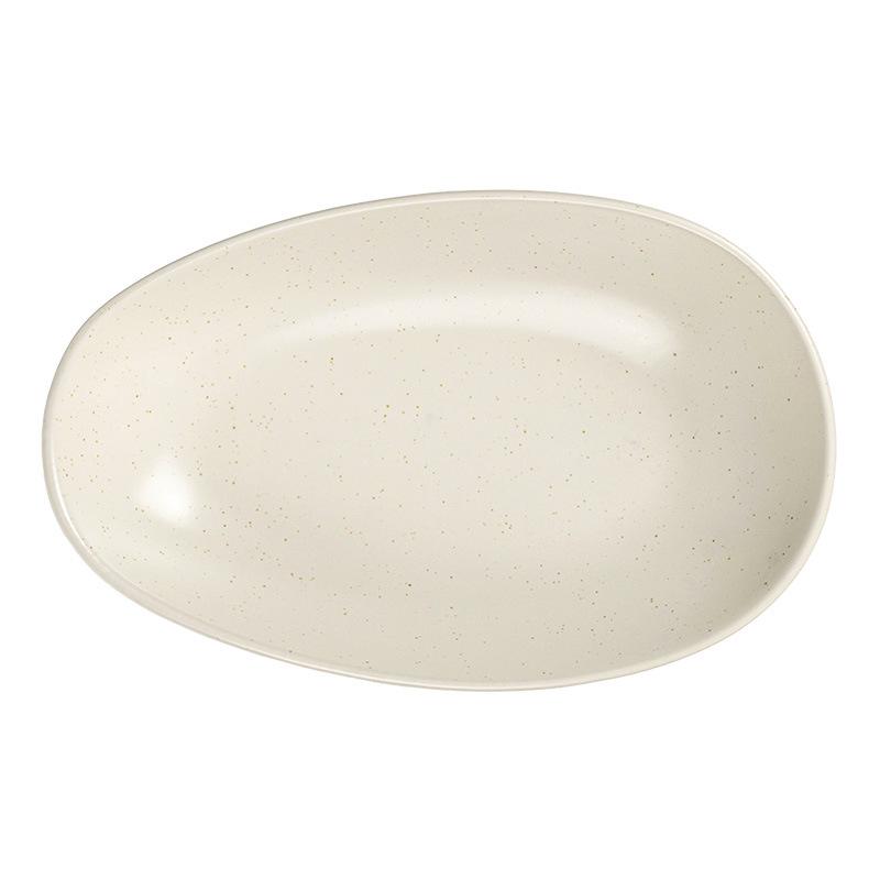 Large Bowl Special-Shaped Bowl Simple Large Ceramic Bowl Household Vegetable Bowl Soup Bowl Living Room Fruit Bowl Sesame Glaze Tableware