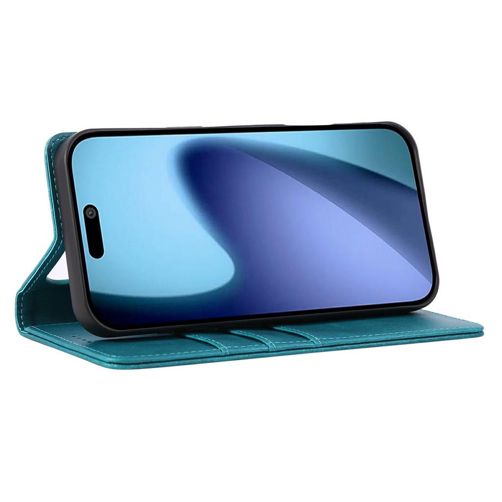 For iPhone 17 Pro Case RFID Blocking PU Leather Phone Wallet Cover