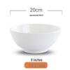 Simple White Ceramic Dinnerware Bowl