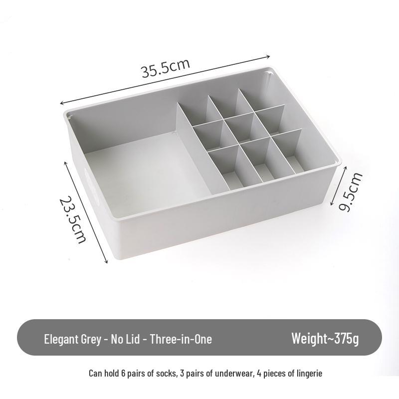 Large Capacity Drawer Organizer Box for Underwear, Socks, Bras, and Pants