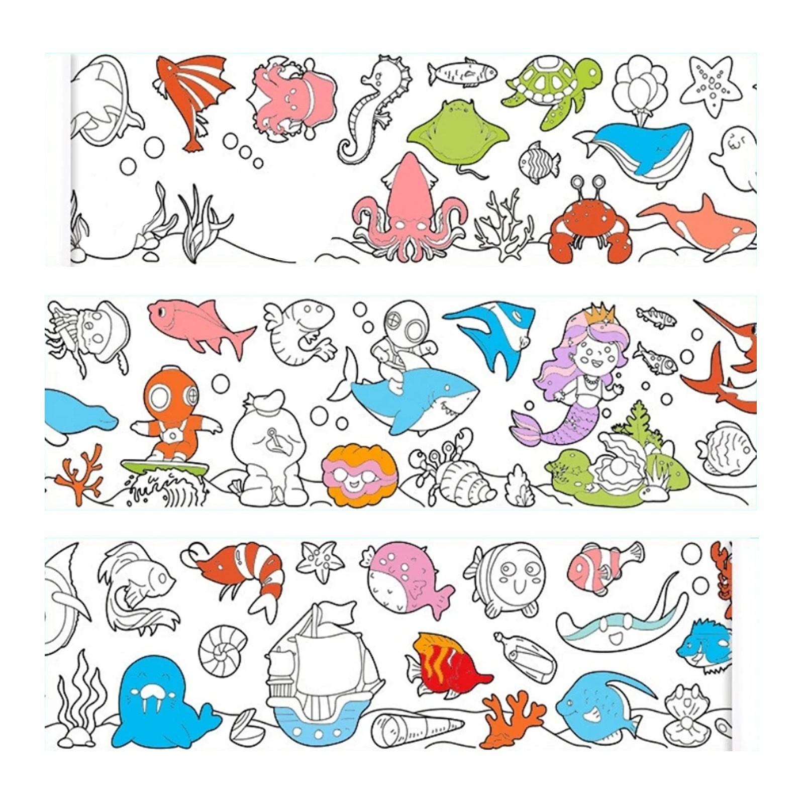 

Детский рулон для рисования, рулон бумаги для раскрашивания своими руками, рулон цветной бумаги для заполнения, свиток, вырезание из бумаги для детей, рисование, развивающие игрушки one size