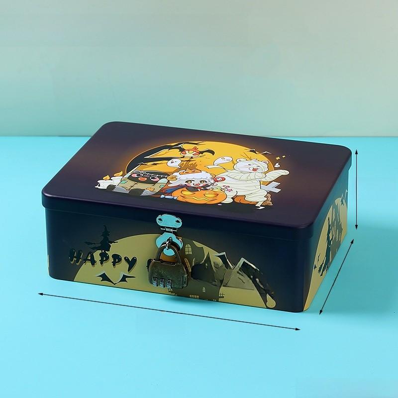 Cartoon Iron Pattern Box For Desk Drawer And Home Office Decoration Storage