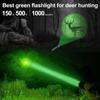 Green/Red Light LED Hunting Flashlight Tactical Zoomable Flashlight Torch 1 Mode Professional Handheld Lamp 20-35mm Rifle Mount