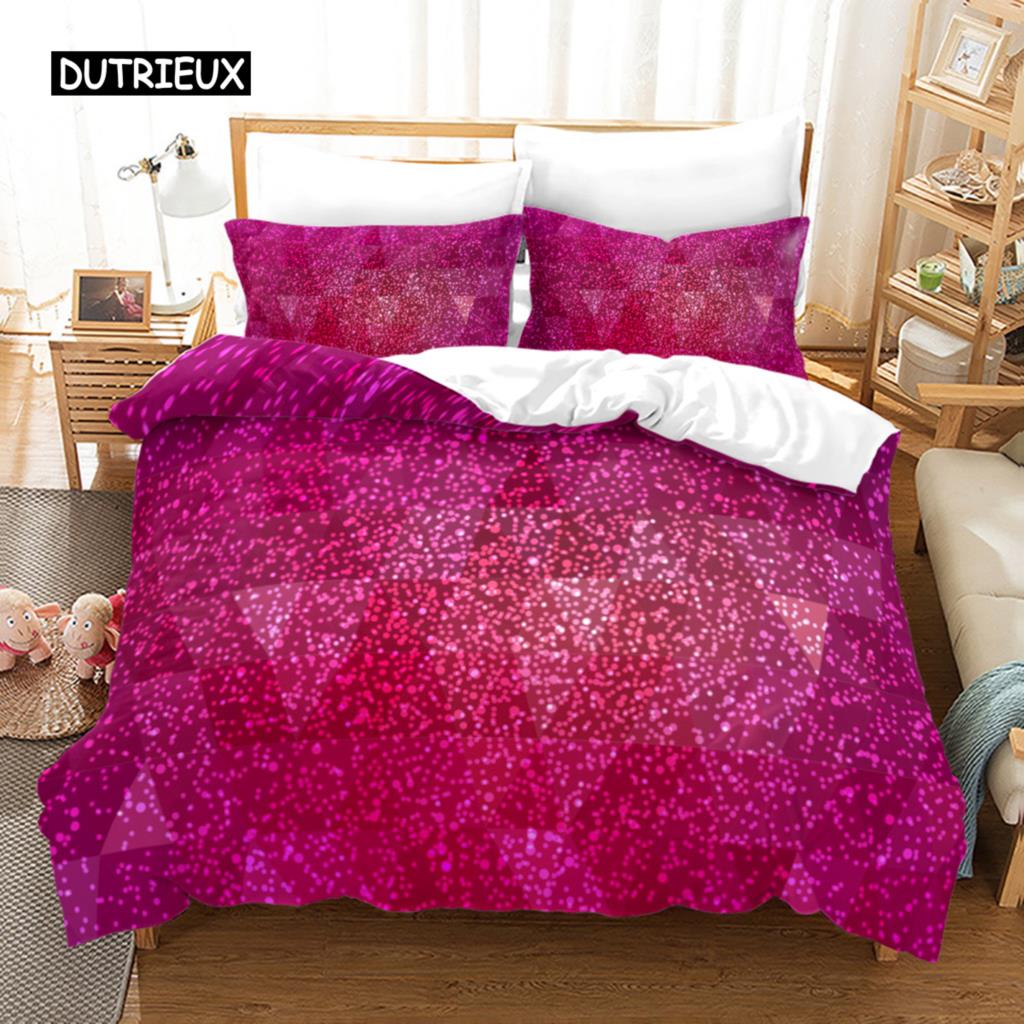 

Набор пододеяльников с градиентом из микрофибры в радужную полоску с блестками, пододеяльник Double Queen King Size, 2/3 шт. EU single(135x200cm)