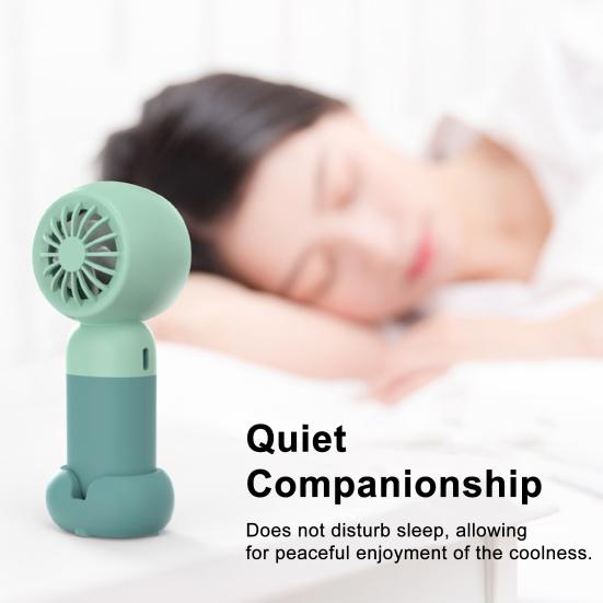 Small Handheld Fan Quiet 3 Speed Adjustable USB Rechargeable Summer Cooling Fan Portable Travel Mini Personal Fan Phone Holder