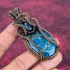 Neon Apatite Pendant Labradorite Pendant Gemstone Jewelry Copper Wire Wrapped Pendant