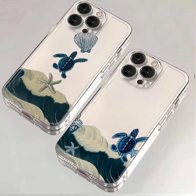 Turtle Starfish Wave Phone Case For iPhone 17 Pro Cases iPhone 14 11 13 12 15 16 Pro Max 16e 17e XR 7 8 Plus SE Shockproof Cover