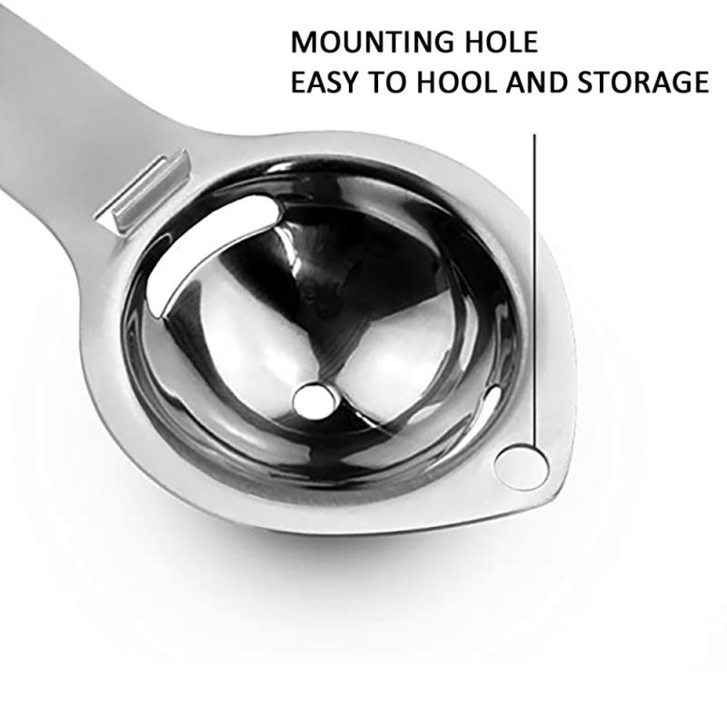 Egg White Separator Stainless Steel Tools Eggs Yolk Filter Gadgets Kitchen Accessories Separating Funnel Spoon Divider Utensils