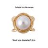 "Elegant Korean Fashion Pearl Silk Scarf Buckle - High-end Jewelry Decoration for Shawls and Coats"