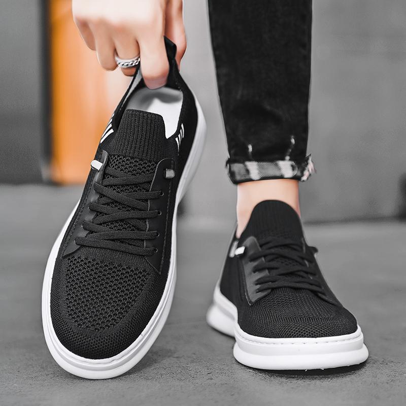 Men'S High-Quality Casual Shoes Platform Sports Mesh Running Breathable Outdoor Walking Wear-Resistant Lightweight Flat Shoes