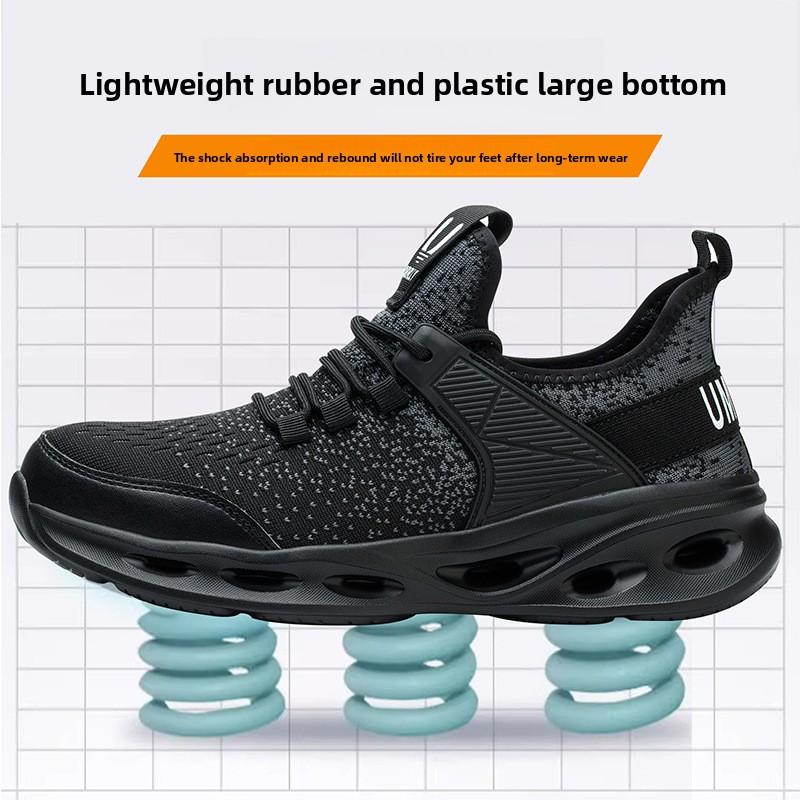 Men's Safety Shoes Steel Toe Men's Sneakers Anti-smash Anti-puncture Work Shoes Working Footwears Slip-Resistant Breatheable
