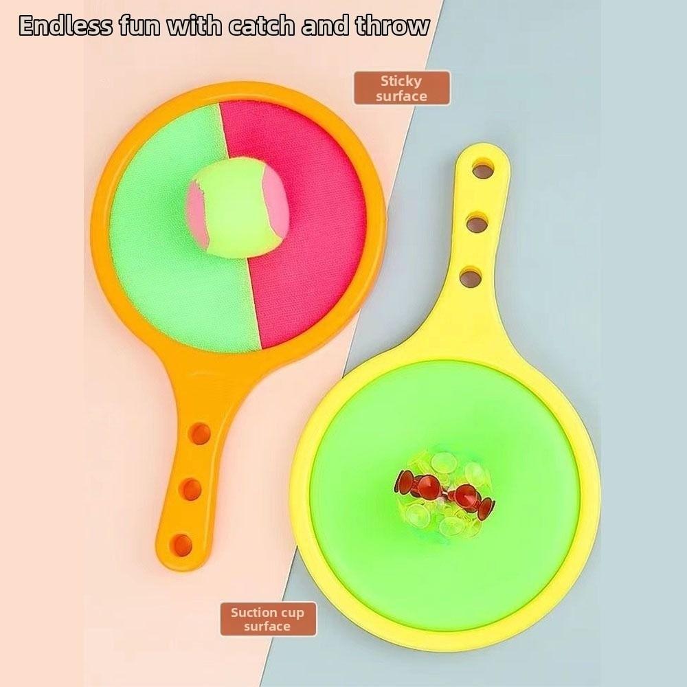 Tennis Style Toss and Catch Ball Set Disc Paddle Throwing Toy Ball  Yard Activities