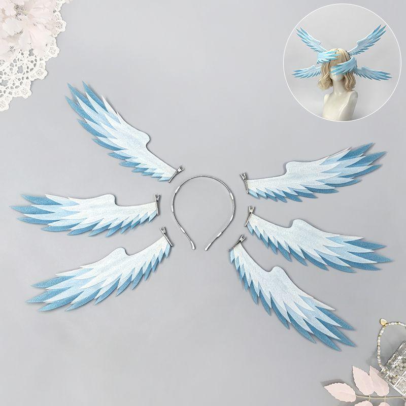 Cosplay Hair Clip With Feather Ears Honkai Star Rail Sunday Robin Fans Sweet Gothic Style Anime Convention Accessory