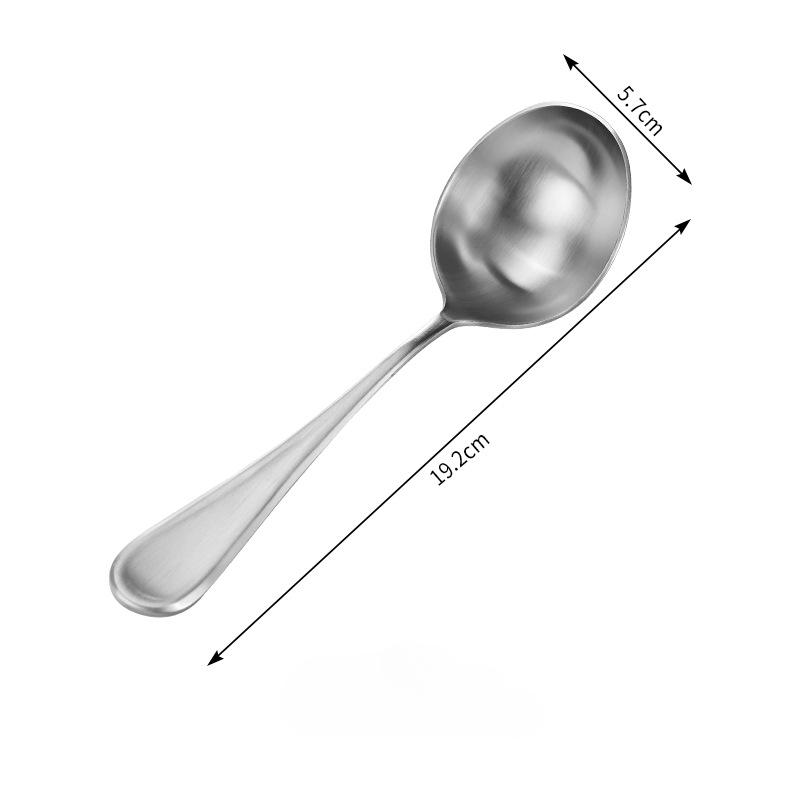 Large Household Porridge Spoon Spoon SpoonHot Pot Deepened 304 Stainless Steel Spoon