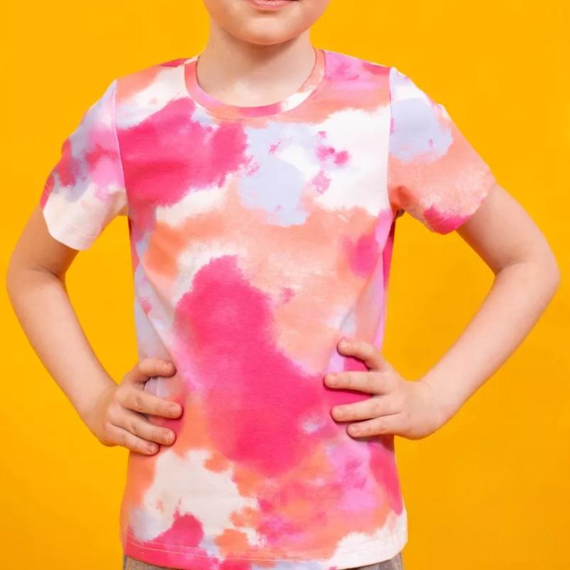 

Милая футболка с коротким рукавом с мультяшным принтом для девочек, детская, мягкая, удобная футболка для девочек 170