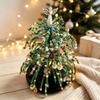 DIY Beaded Christmas Tree Decoration Set with Multicolored Plastic Beads, Warm Light for Tabletop, Shelf, and Entryway 87HA